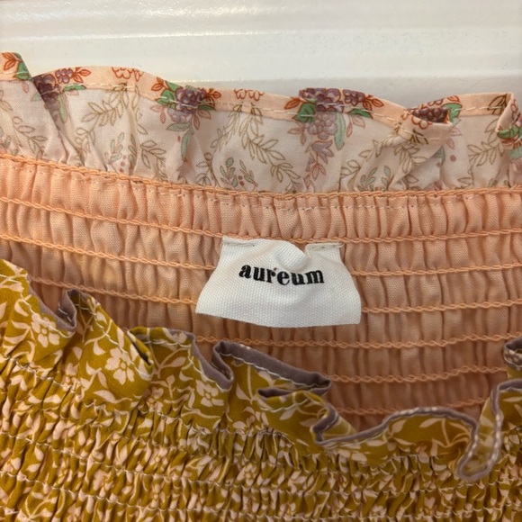 AUREUM Cottagecore Prarie Boho Floral Paisley Dress Size L Pockets Multicolor - Picture 11 of 11